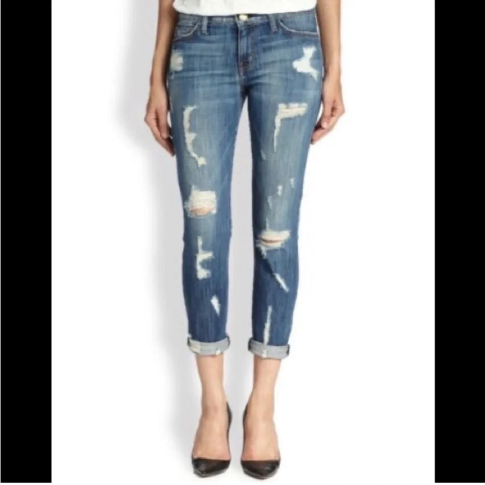 Current Elliott‎ Jeans The Stiletto Jodie Shredded Skinny 27 Distressed Stretch